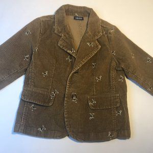 IZOD dog corduroy sport coat cute size 12 M